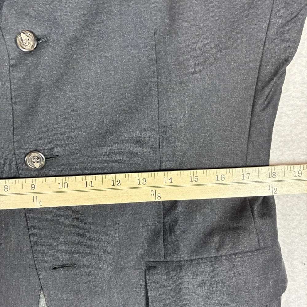 Vintage Polo Ralph Lauren Blue Label Three Button Black Blazer Made in Italy 38S